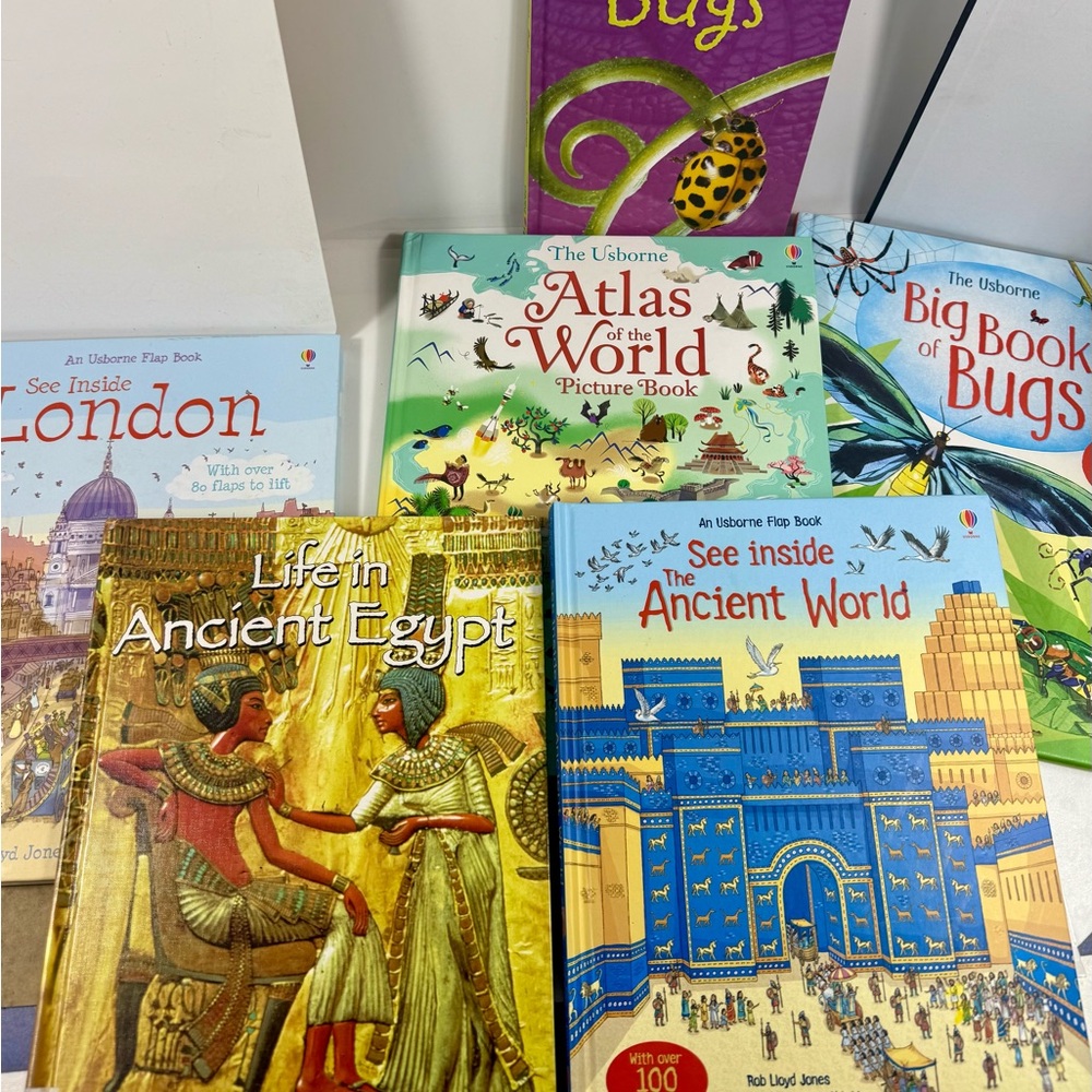 Usborne Premium Book Bundle (6 Hardcovers) + FREE Bugs Bonus